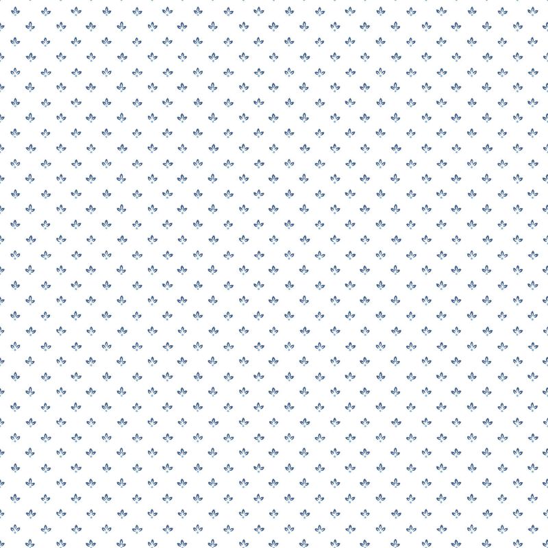 Papier Peint Trois Pétales bleu - CUISINE FRAICHEUR - LUTÈCE - G45462