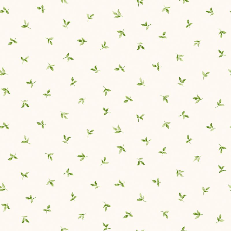 Papier Peint Semis feuille vert et blanc - CUISINE FRAICHEUR - LUTÈCE - G45437