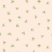 Papier Peint Semis feuille vert et beige - CUISINE FRAICHEUR - LUTÈCE - G45436