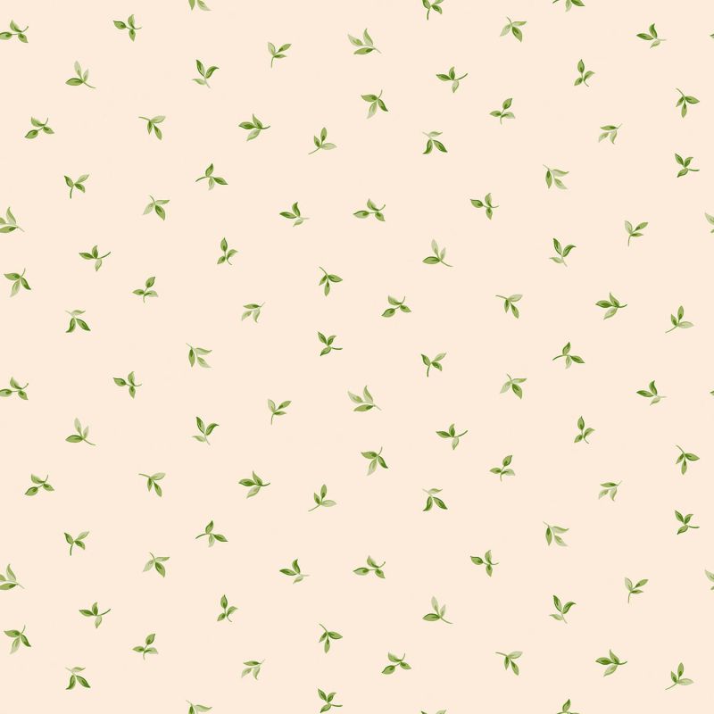Papier Peint Semis feuille vert et beige - CUISINE FRAICHEUR - LUTÈCE - G45436