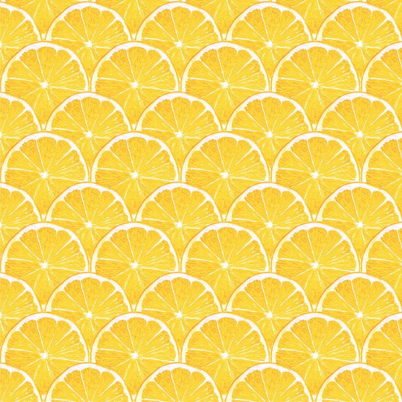 Papier Peint Rondelle de citron jaune - CUISINE FRAICHEUR - LUTÈCE - G45438