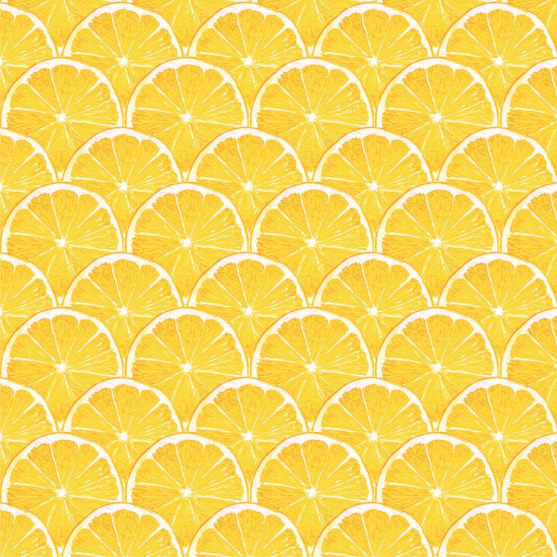 Papier Peint Rondelle de citron jaune - CUISINE FRAICHEUR - LUTÈCE - G45438