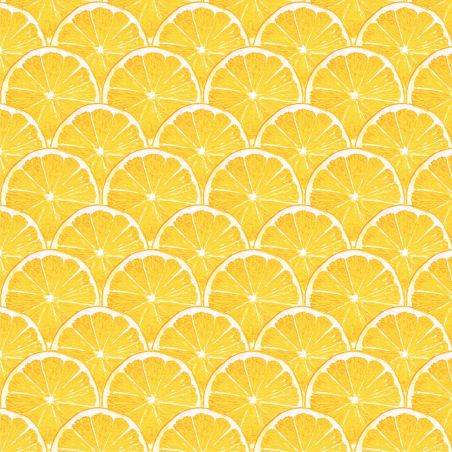 Papier Peint Rondelle de citron jaune - CUISINE FRAICHEUR - LUTÈCE - G45438