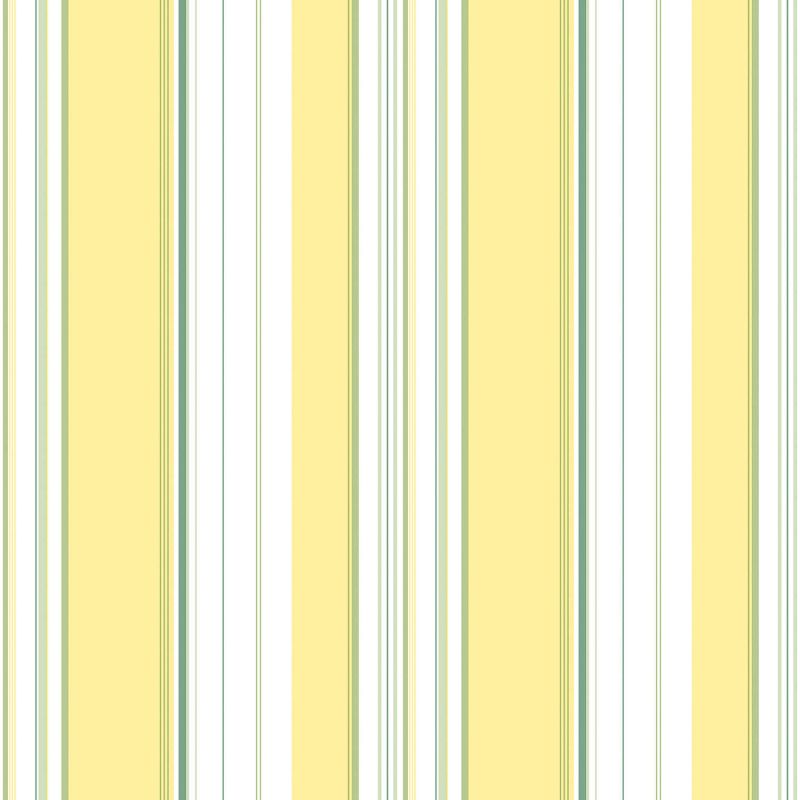 Papier Peint Multi Rayures jaune et vert - CUISINE FRAICHEUR - LUTÈCE - G45448