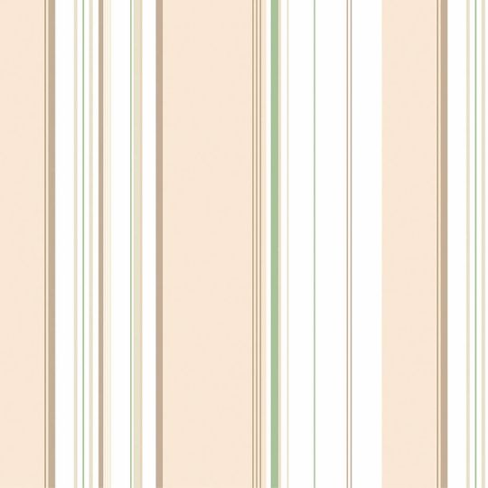 Papier Peint Multi Rayures beige et vert - CUISINE FRAICHEUR - LUTÈCE - G45447