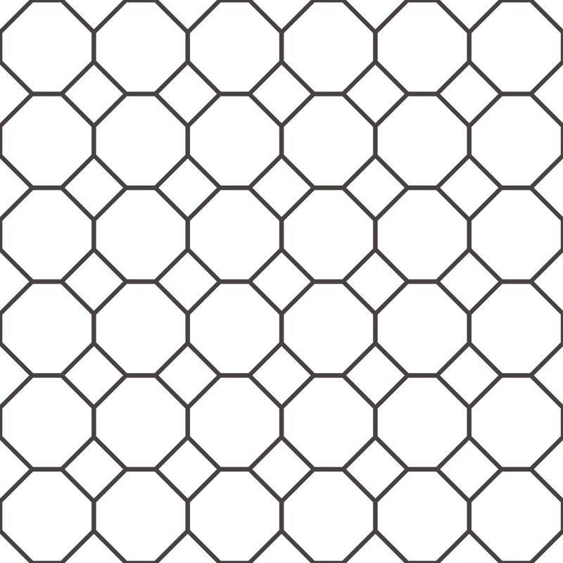 Papier Peint Faïence géométrique blanc et noir - CUISINE FRAICHEUR - LUTÈCE - G45405
