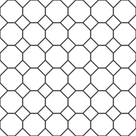 Papier Peint Faïence géométrique blanc et noir - CUISINE FRAICHEUR - LUTÈCE - G45405