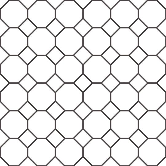 Papier Peint Faïence géométrique blanc et noir - CUISINE FRAICHEUR - LUTÈCE - G45405