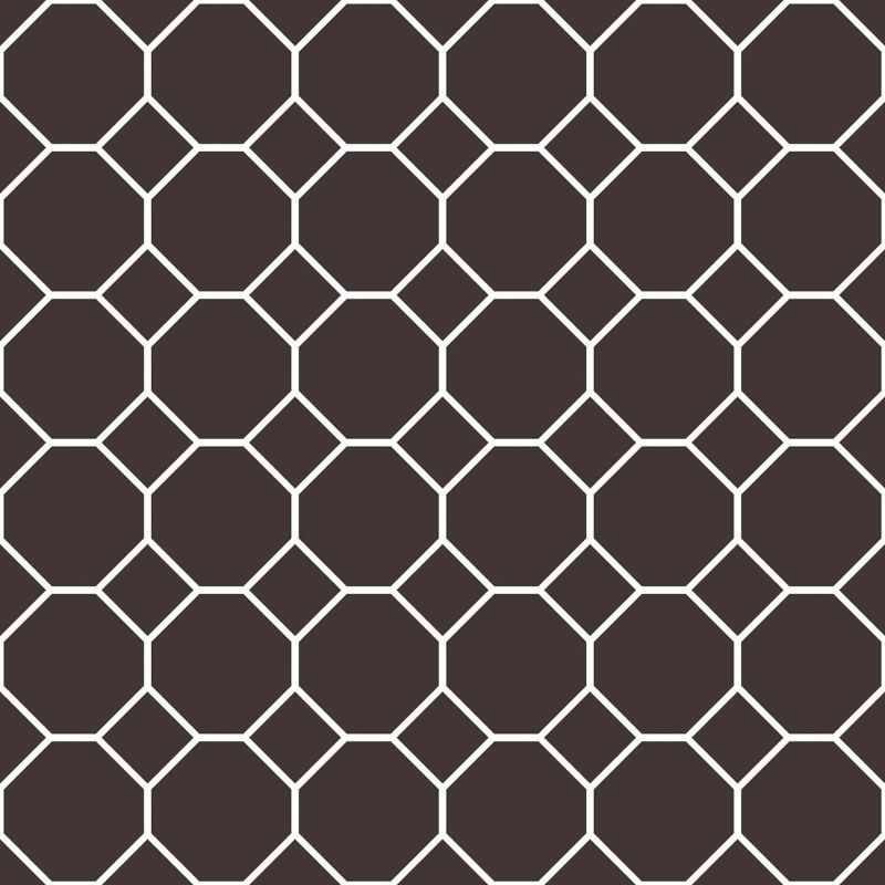 Papier Peint Faïence géométrique noir et blanc - CUISINE FRAICHEUR - LUTÈCE - G45404