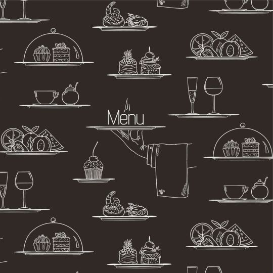Papier Peint Menu Sersur Plateau noir- CUISINE FRAICHEUR - LUTÈCE - G45408