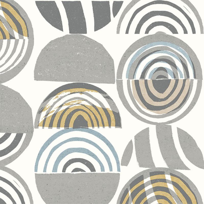 Papier Peint intissé Cercle Tribal gris - HAPPY - LUTÈCE - FD26443