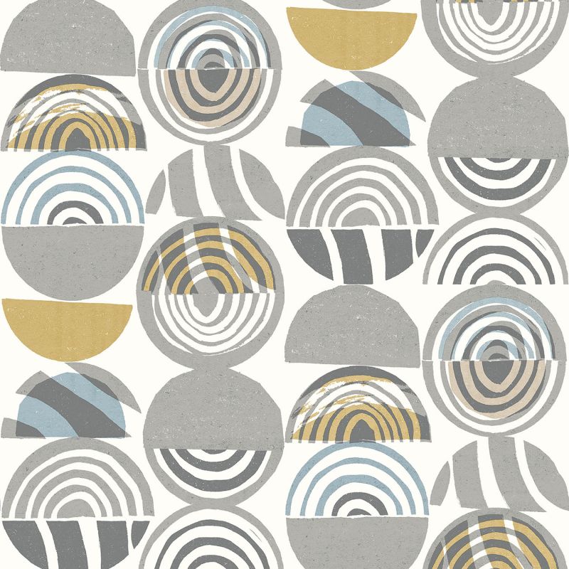 Papier Peint intissé Cercle Tribal gris - HAPPY - LUTÈCE - FD26443