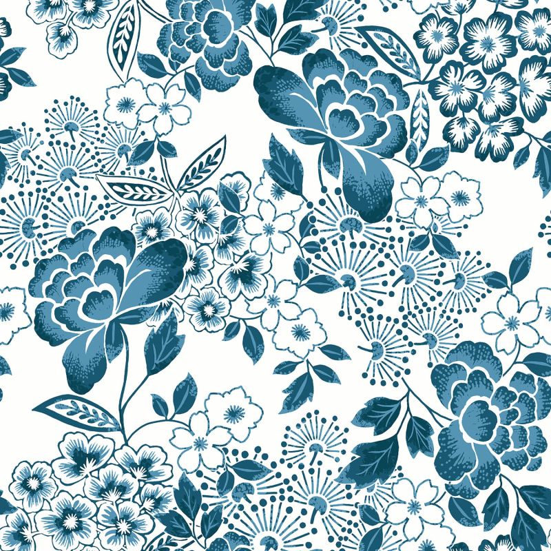 Papier Peint intissé Fleurs Tropicales bleu - HAPPY - LUTÈCE - FD26304