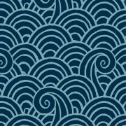 Papier Peint intissé Vagues bleu marine - HAPPY - LUTÈCE - FD26305