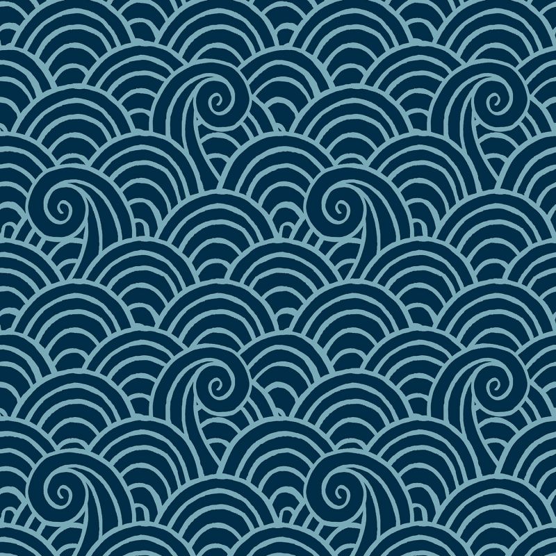 Papier Peint intissé Vagues bleu marine - HAPPY - LUTÈCE - FD26305