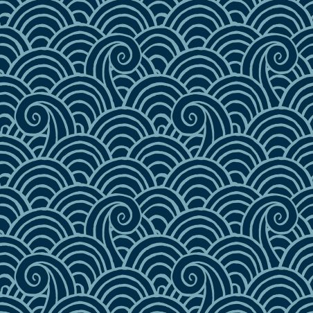 Papier Peint intissé Vagues bleu marine - HAPPY - LUTÈCE - FD26305