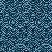 Papier Peint intissé Vagues bleu marine - HAPPY - LUTÈCE - FD26305