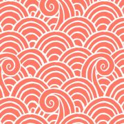 Papier Peint intissé Vagues rose corail - HAPPY - LUTÈCE - FD26306