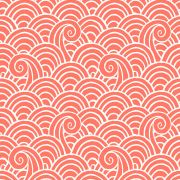 Papier Peint intissé Vagues rose corail - HAPPY - LUTÈCE - FD26306