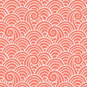 Papier Peint intissé Vagues rose corail - HAPPY - LUTÈCE - FD26306