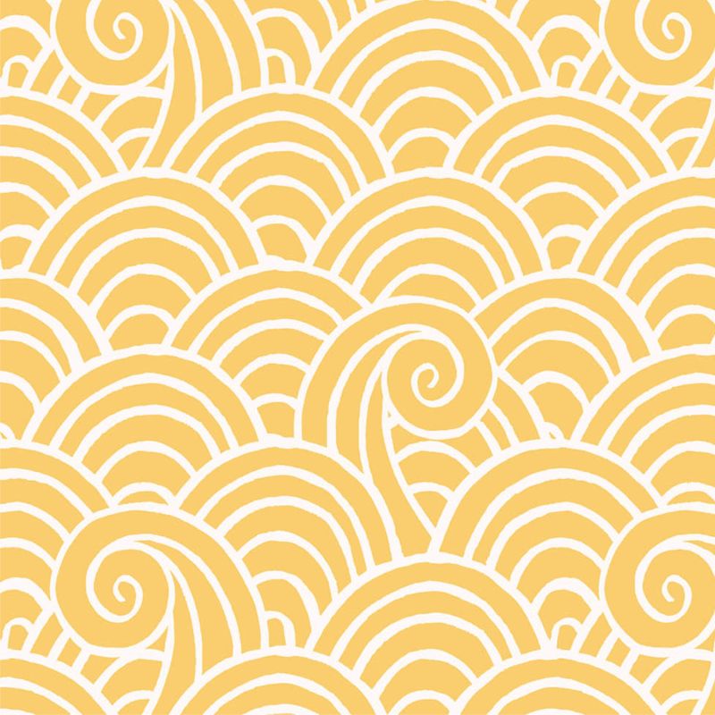 Papier Peint intissé Vagues jaune moutarde - HAPPY - LUTÈCE - FD26307