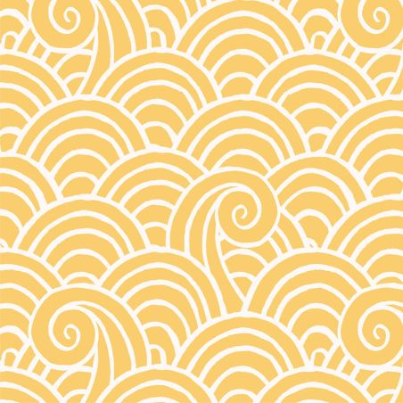 Papier Peint intissé Vagues jaune moutarde - HAPPY - LUTÈCE - FD26307