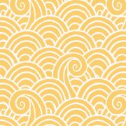 Papier Peint intissé Vagues jaune moutarde - HAPPY - LUTÈCE - FD26307