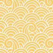 Papier Peint intissé Vagues jaune moutarde - HAPPY - LUTÈCE - FD26307