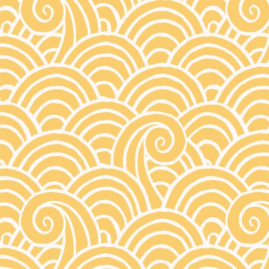 Papier Peint intissé Vagues jaune moutarde - HAPPY - LUTÈCE - FD26307