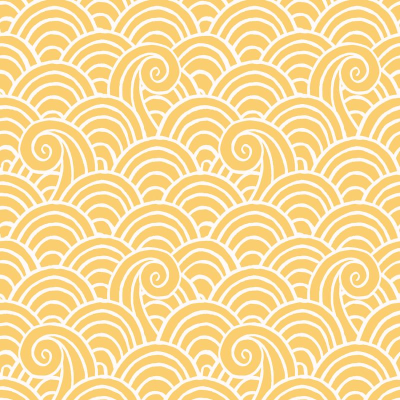 Papier Peint intissé Vagues jaune moutarde - HAPPY - LUTÈCE - FD26307