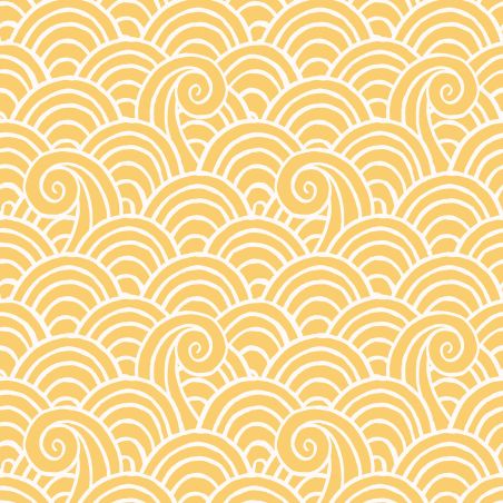 Papier Peint intissé Vagues jaune moutarde - HAPPY - LUTÈCE - FD26307