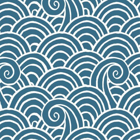 Papier Peint intissé Vagues bleu - HAPPY - LUTÈCE - FD26309