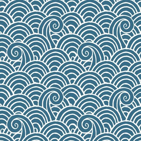 Papier Peint intissé Vagues bleu - HAPPY - LUTÈCE - FD26309