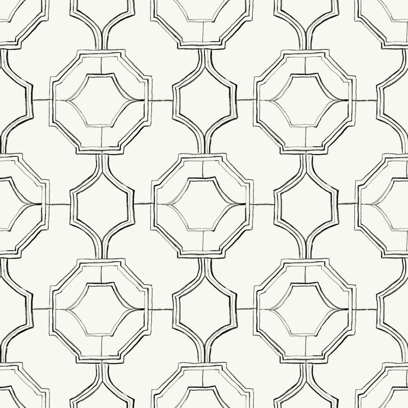 Papier Peint intissé Treillis carreaux noir - HAPPY - LUTÈCE - FD26315