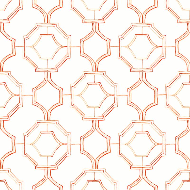 Papier Peint intissé Treillis carreaux orange - HAPPY - LUTÈCE - FD26317