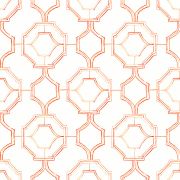 Papier Peint intissé Treillis carreaux orange - HAPPY - LUTÈCE - FD26317