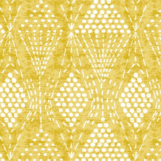 Papier Peint intissé Losange Tampon jaune moutarde- HAPPY - LUTÈCE - FD26321