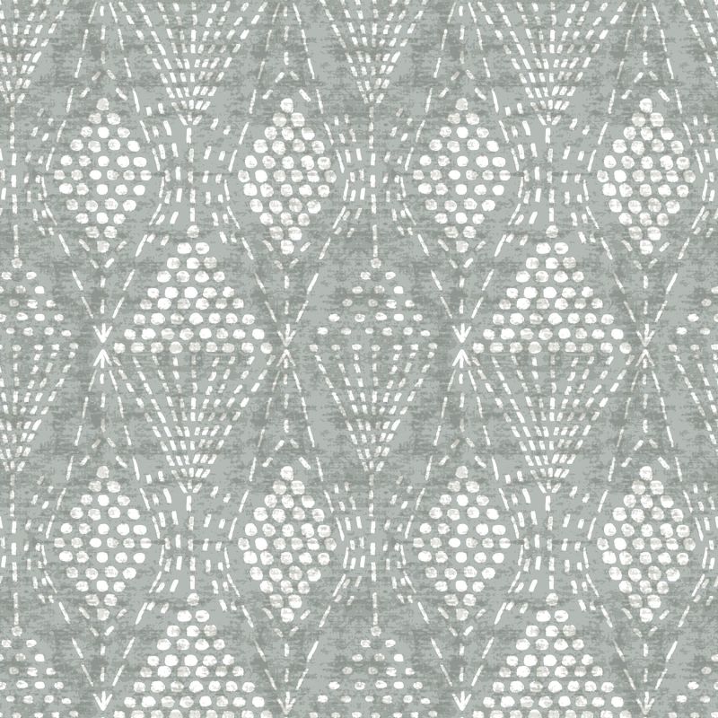 Papier Peint intissé Losange Tampon gris- HAPPY - LUTÈCE - FD26322