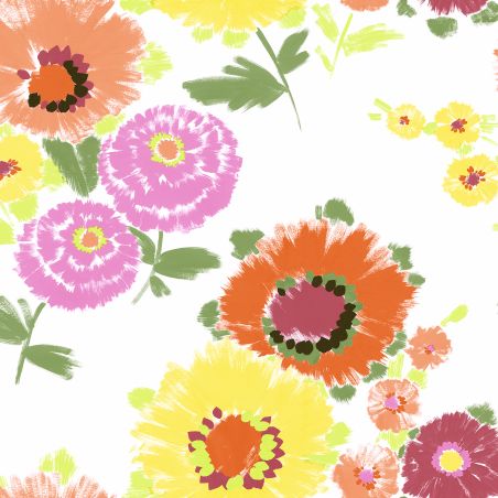 Papier Peint intissé Dahlia orange et jaune- HAPPY - LUTÈCE - FD26323