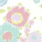 Papier Peint intissé Dahlia vert d'eau et rose tendre- HAPPY - LUTÈCE - FD26325