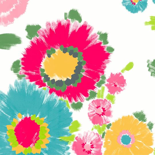 Papier Peint intissé Dahlia fuchsia et bleu - HAPPY - LUTÈCE - FD26326