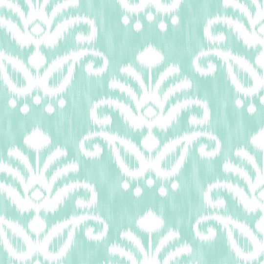 Papier Peint intissé Médaillon Tie and Dye vert d'eau - HAPPY - LUTÈCE - FD26327