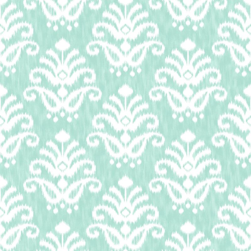 Papier Peint intissé Médaillon Tie and Dye vert d'eau - HAPPY - LUTÈCE - FD26327