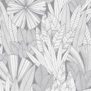 Papier Peint intissé Feuilles Tropicales gris - HAPPY - LUTÈCE - FD26344