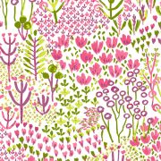 Papier Peint intissé Prairie Naïve rose et vert - HAPPY - LUTÈCE - FD26349