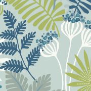 Papier Peint intissé Herbier Tropical Naïf bleu clair - HAPPY - LUTÈCE - FD26450