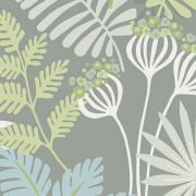 Papier Peint intissé Herbier Tropical Naïf gris - HAPPY - LUTÈCE - FD26451