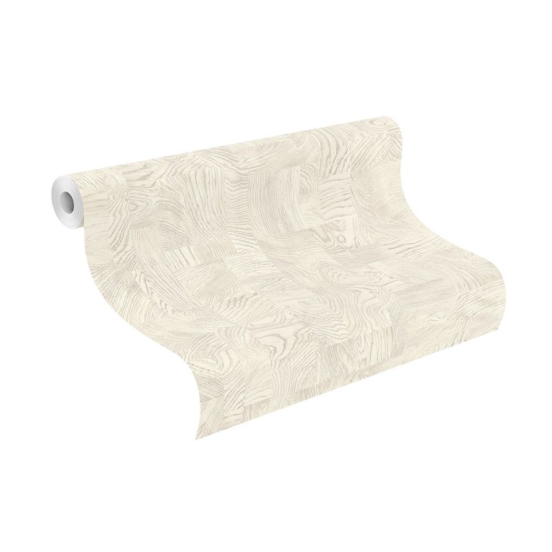 Papier peint intissé Mosaïque Bois blanc - African Queen - Rasch - 751628