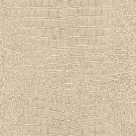 Papier peint intissé Peau de Crocodile beige - African Queen - Rasch - 751345