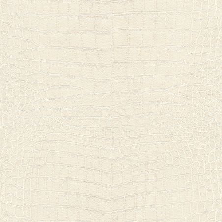 Papier peint intissé Peau de Crocodile blanc - African Queen - Rasch - 751321